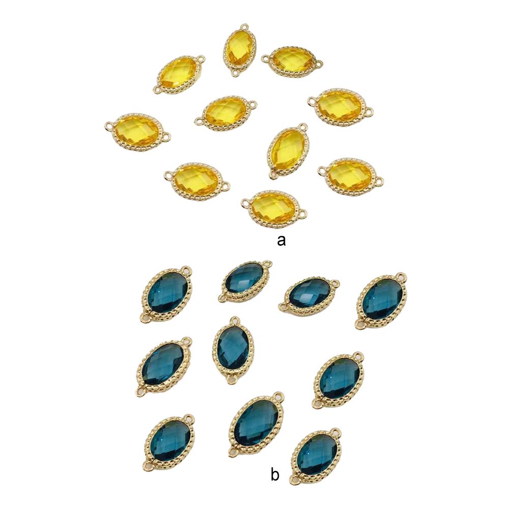 10 Pieces Glass Jewelry Making Finding Stylish Decorative DIY Electroplated Necklace Choker Jewellery Accessories