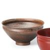 Set of 2 Lacquerware Ceramic Made in J-kitchens Bowls, Wooden, Hand-Painted, Japan, PID-528817