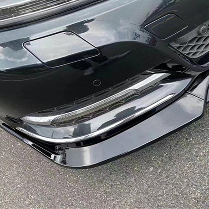 For 2009-2014 Mercedes Benz C-Class W204 Front Bumper Lip Chin Spoiler Splitter Diffuser Protection Guard Deflector Bodykit