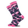 5 Pairs Novelty Funny Unisex Colorful Flamingo Pattern Crew Socks Hosiery for Everyday Wear School or Outdoor Activity