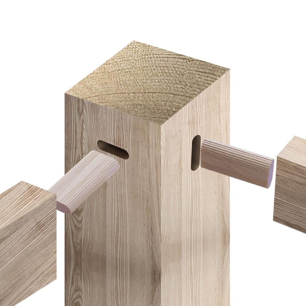 50Pcs Domino Tenon Beech Wood 8x40mm Loose Tenons Woodworking Accessory for Positioning 0.31x1.57in