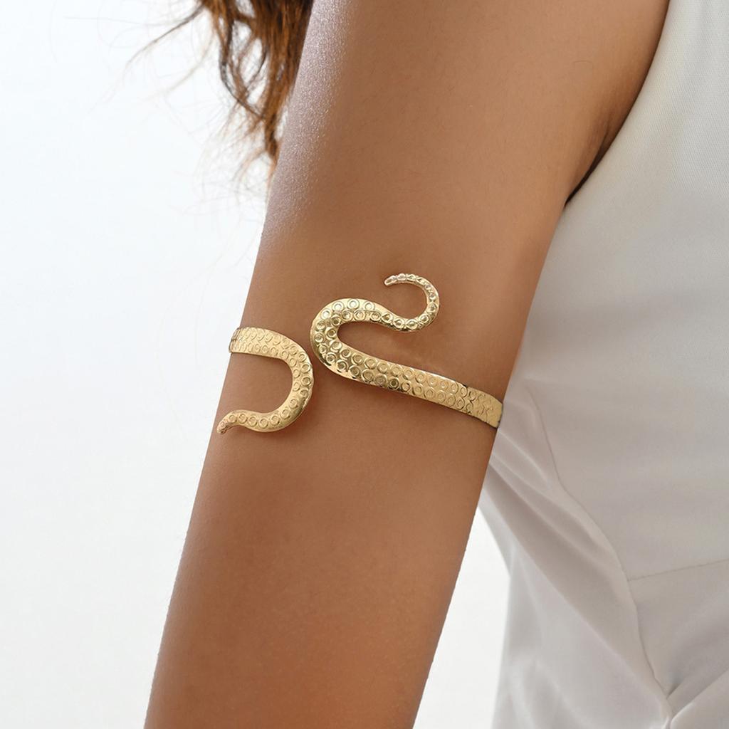 Elegant Arm Bracelet Vintage Coiled Snake Upper Arm Cuff Bracelet Girlfriend Gifts Upper Armband Female Arm Decoration