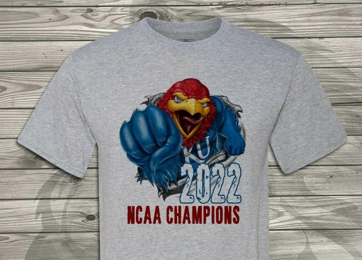 KU - Jayhawks - Rock Chalk 3D Jayhawk NCAA Champs XS