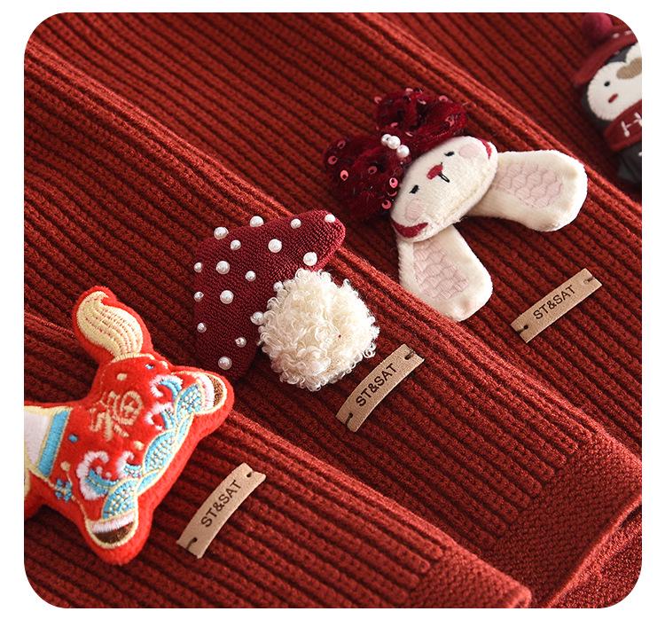 Roter Kinder-Strickschal - Niedlicher, Warmer, Winddichter, Hautfreundlicher Nackenschal