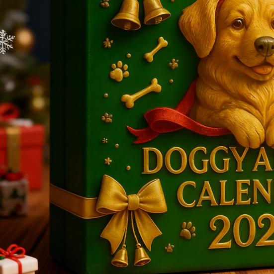 Dog Advent Calendar 24 Days Countdown Box Acrylic Puppy-Themed Ornament for Christmas Tree Multifunctional Holiday Decor for Kids And Pet Lovers