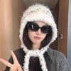 Korean Version Ins Colored Jelly Beans Plush Knitted Hat Women's Autumn and Winter Warm Ear Protection Wool Hat Versatile Face Hat