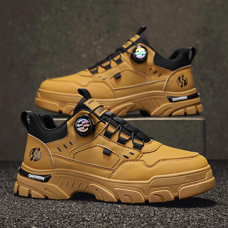 New Men Shoes Unisex Corner Low Cut Boots British Style Workwear Shoes Motorcycle Shoes Versatile Casual TrendyZapatillas Hombre