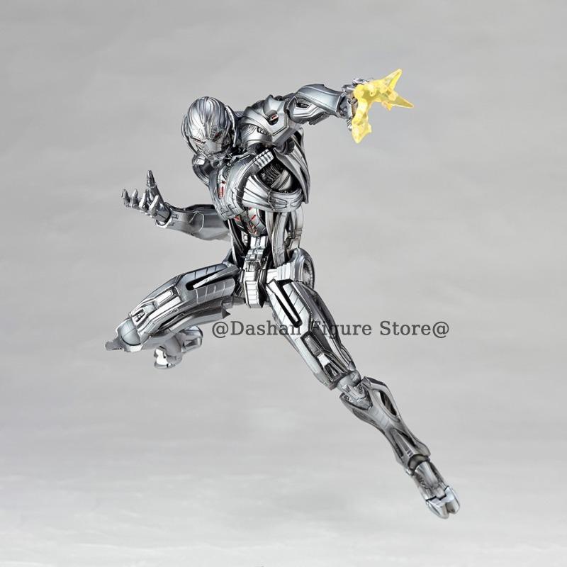 Revoltech Ultron Action Figure Kaiyodo Amazing Yamaguchi No.002 Avengers Model Toys Collection Movable KO Anime Figurine Doll