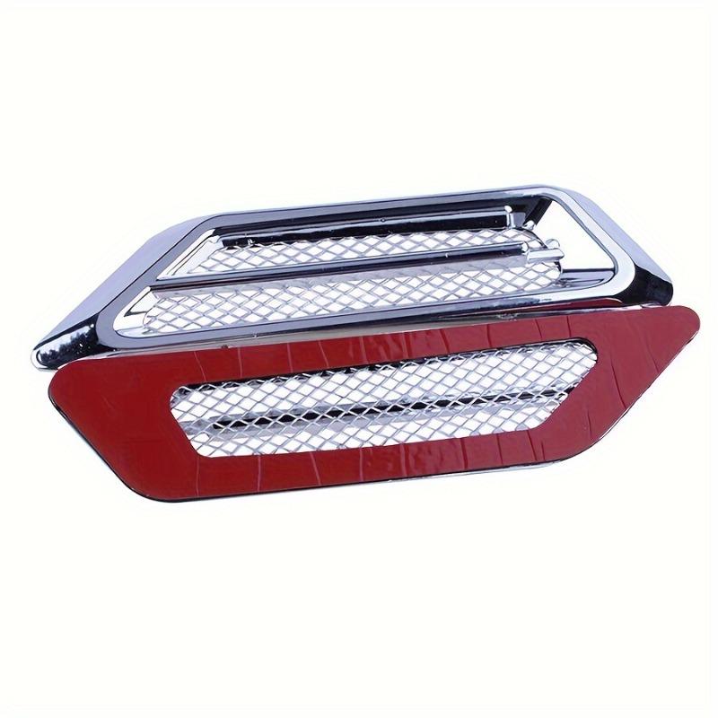 SUV Universal Chrome Decorative Sticker Set 2Pcs for Car Door Side Vent Engine Hood Vent Grille Side Baffle Cover Trim