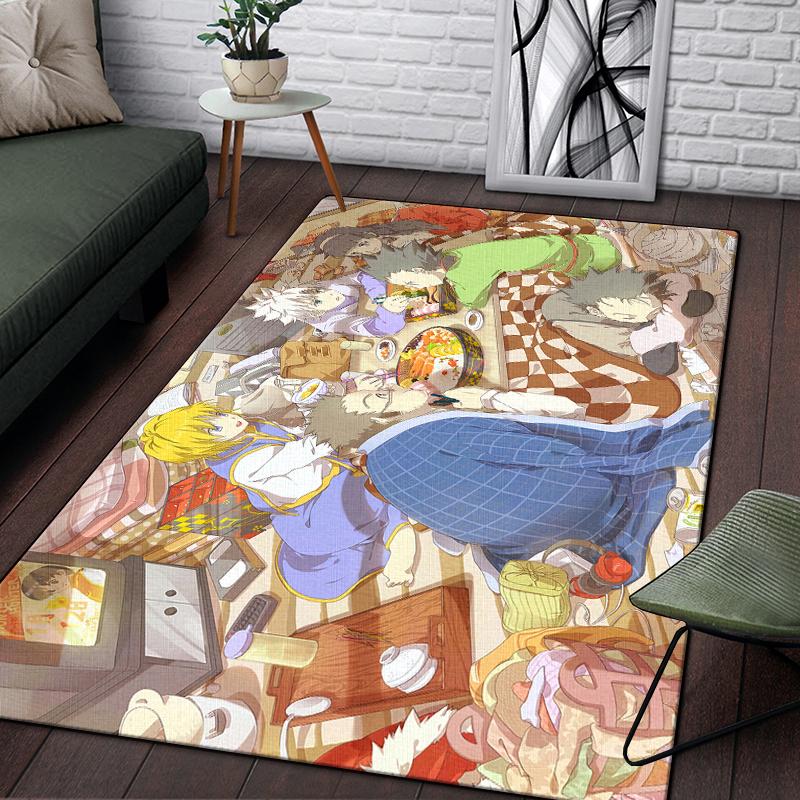 Hunter X Hunter Carpet for Living Room,Soft Flannel Rug for Bedroom ,Anti-Slip  BATHROOM Mat,  Baby Play Mat, Kitchen Mat