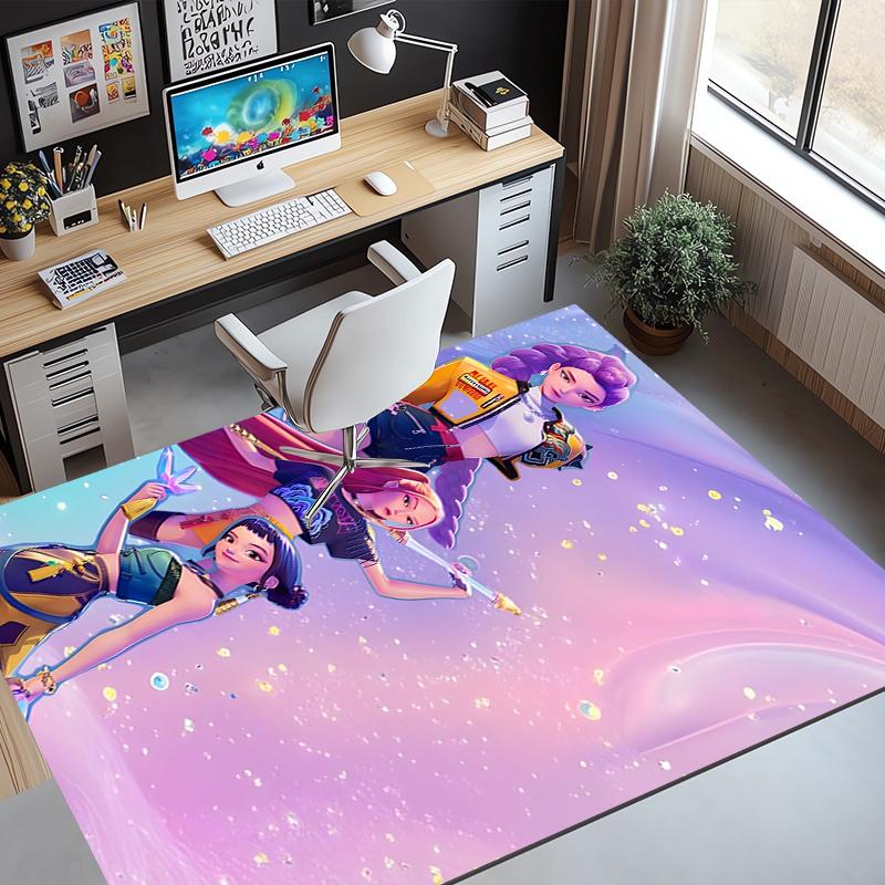 Girl group Pattern Rug, Indoor/Outdoor Mat, for Picnic, Gameroom, Bedroom, Office, Living Room, Home Decor Carpet, Birthday Gift