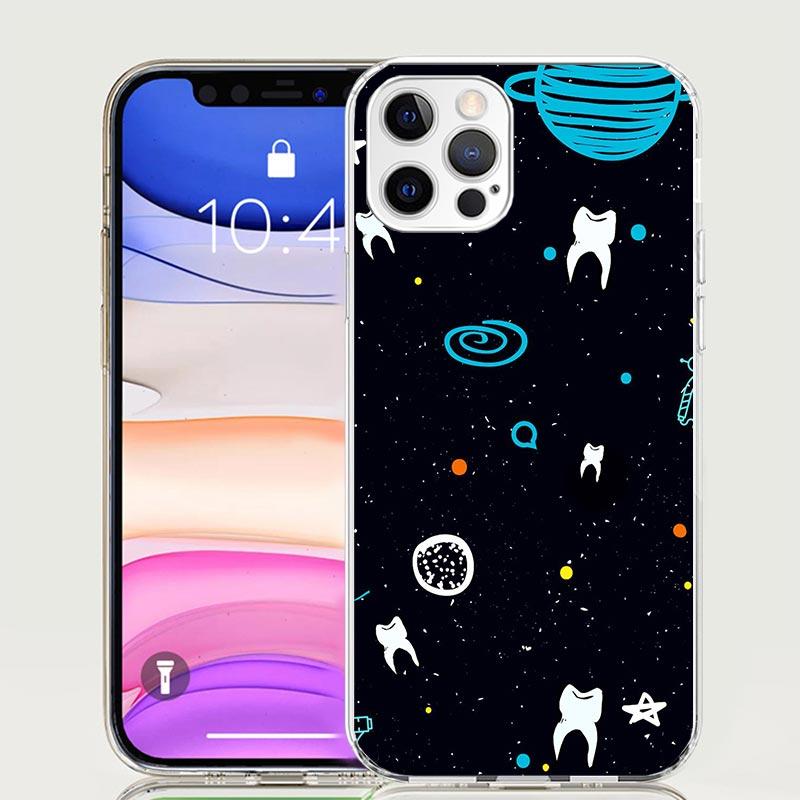 Wisdom Teeth Dentist Tooth Case Phone Cover for Apple iphone 16 15 14 13 12 Mini 11 Pro Max 16E X XS XR 7 Plus 8 + SE 2020 Trend