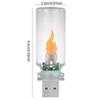 USB Flame Night Light with Touch Control Realistic Flickering LED Candle for Home Car Adjustable Brightness