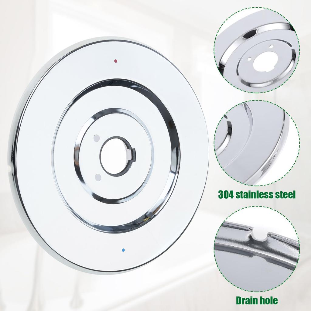 Practical Shower Handle Cover Plate Craft of Stainless Steel for Handle Tub Faucets and Escutcheon Replacement Hardware