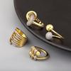 Nidin Haute Qualité Créatif Brillant Zircon Charme Anneaux Ouverts Réglables 4 Styles Pour Femmes Hommes Style Hip-Hop Bijoux de Doigts Cadeaux