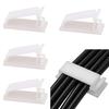 Cable Cable Cable Holders with Black and Cable GEJ-Tech Clips, Organizers, Double-Sided Tape, White, Tie-Downs (Large Size, 50-Pack, White)
