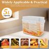 5L Pickle Jar with Airtight Lid Leakproof Fermentation Container with Handle Pressure Plate for Home Kitchen Food Preservation