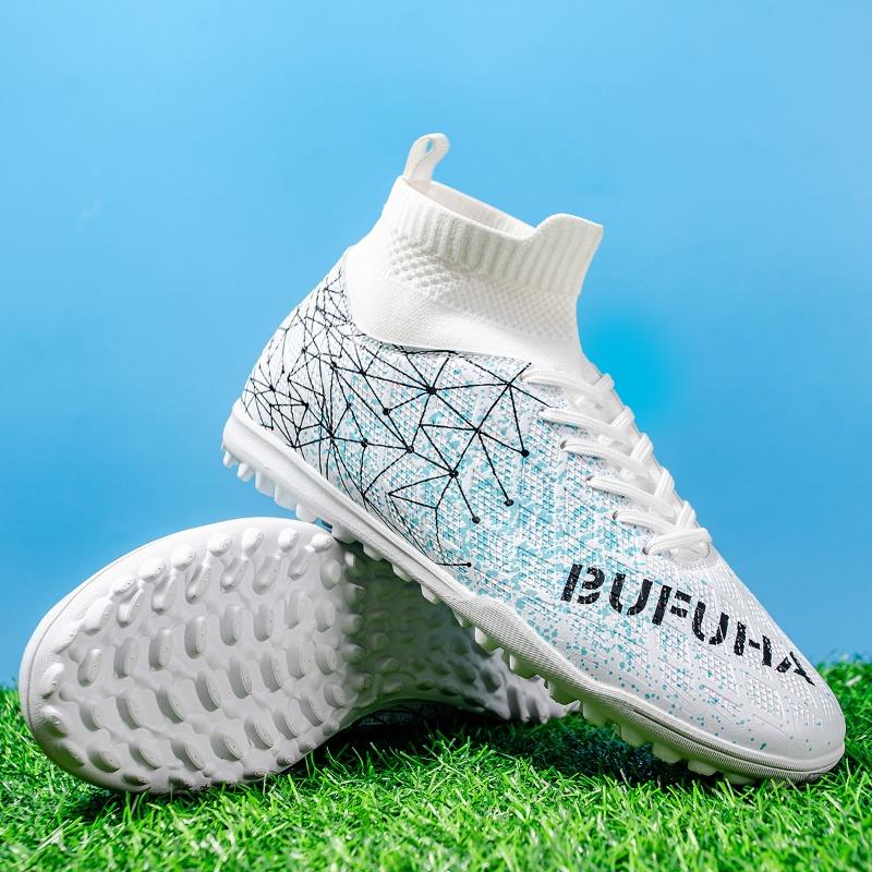 Football Shoe High -top TF Crushed Nails Male and Female Adult Children's Nail Shoes Training Shoes Artificial Grass Football Boots