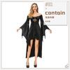 Halloween dark goth sexy babes fashion temperament slim cut bat sleeve irregular dress