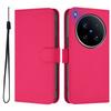 For Vivo X200 Ultra 5G Case Solid Color Wallet Leather Phone Cover with Strap