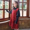 Little Naive Girls' Sequin Velvet Princess Suspender Dress