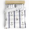 Lighthouse Bedding Set For Bedroom Bed Home Nostalgic Watercolors with Gull Ancient Anchor Duvet Cover Quilt Cover Pillowcase