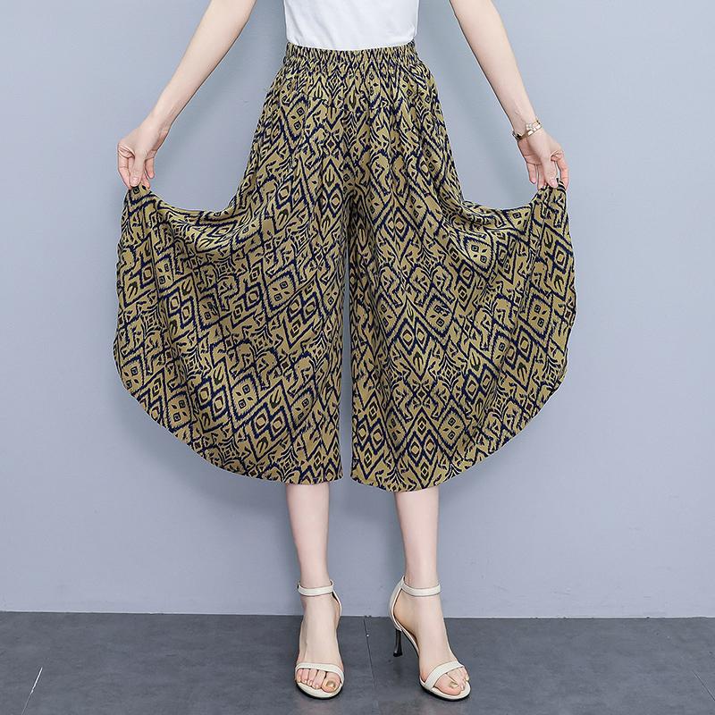 Pantaloni oversize estivi Pantaloni eleganti casual a gamba larga Abiti estivi da donna in vita elastica