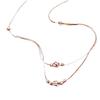 Purple Gold-Plated Rose Gold Double-Layer Transfer Bead Necklace Feminine Simple Temperament Color Gold Set Chain