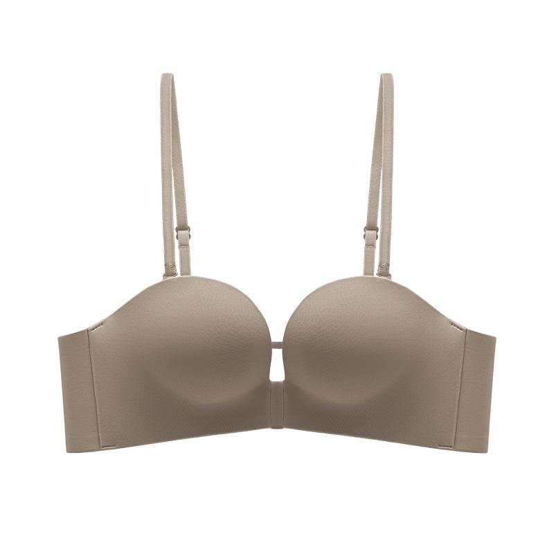 Seamless Push-Up Strapless Bra for Women with Small Chest - Sexy Cross Back, Wireless Side Support
