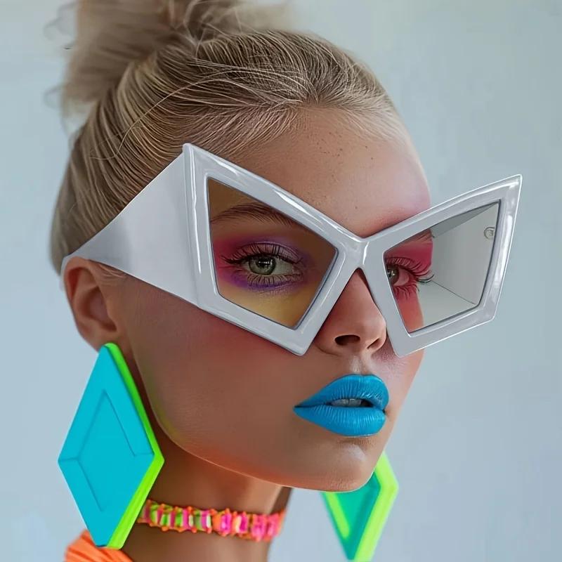 Big Frame Fashion Cat Eye Glasses | New Personality, Durable Eyewear, Perfect for Catwalk, Street Photography and Party