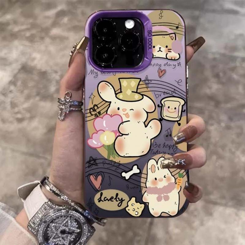 Music note cute animal creative hard shell 15 for apple 14promax mobile phone case 13 simple 12 anti-drop 11