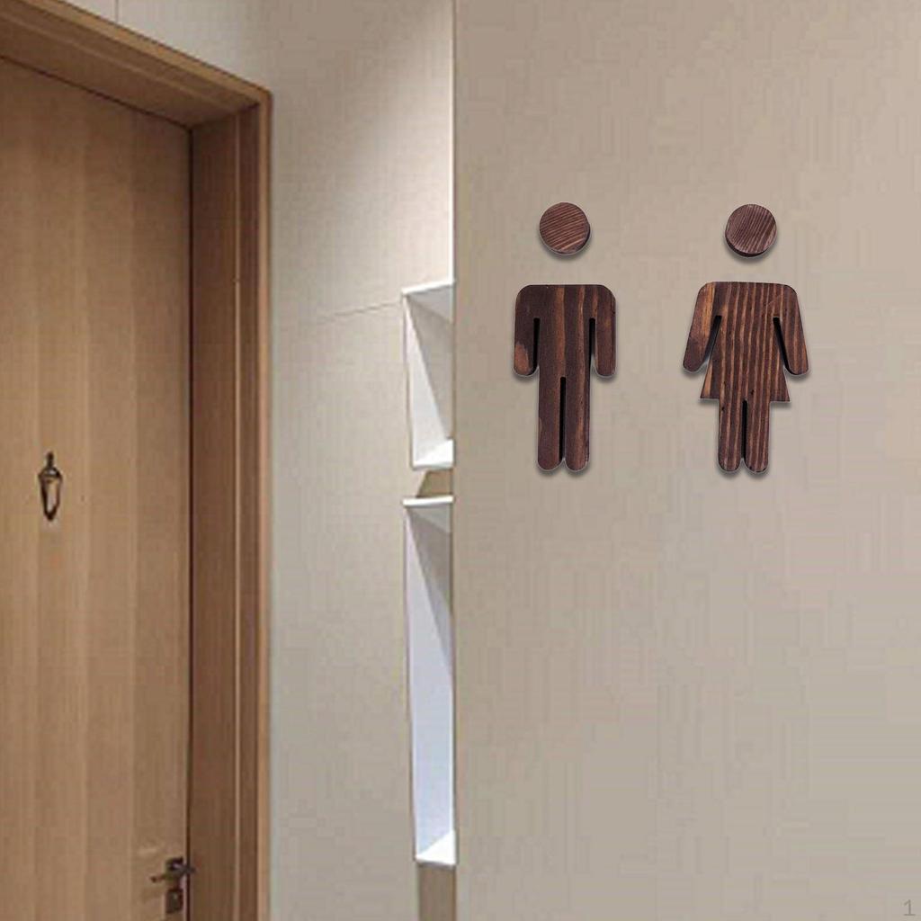 2 Stück Herren- und Damen-Toilettenschilder Badezimmerdekorationen Wandaufkleber Dekor