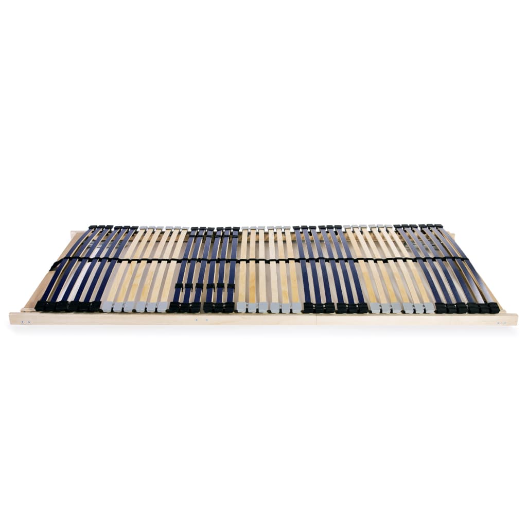 Slatted Bed Base Set 2 Pieces 42 Slats 7 Zone Support 70x200 cm