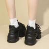 Mode Herbst Atmungsaktiv Dicke Sohle Freizeit Schuhe Neu 2025 Damen Klobige Leder-Sneaker 8CM Hohe Plateau Sportliche Dad-Schuhe Frühling