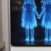 Halloween Wall Sticker Self Adhesive Scary Twins Sticker Spooky Movie Window Sticker for Bathroom Porch Indoor Outdoor Haunted House Themed Decoration