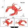 Ocean Crab Simulation Toy Set: Includes Hermit, Swimming, and Three-Spot Plastic Models