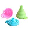 Household Telescopic Funnel Kitchen Packaging High Temperature Resistant Funnel Mini Folding Funnel Kitchen Tools 4 Colors 1 Pac