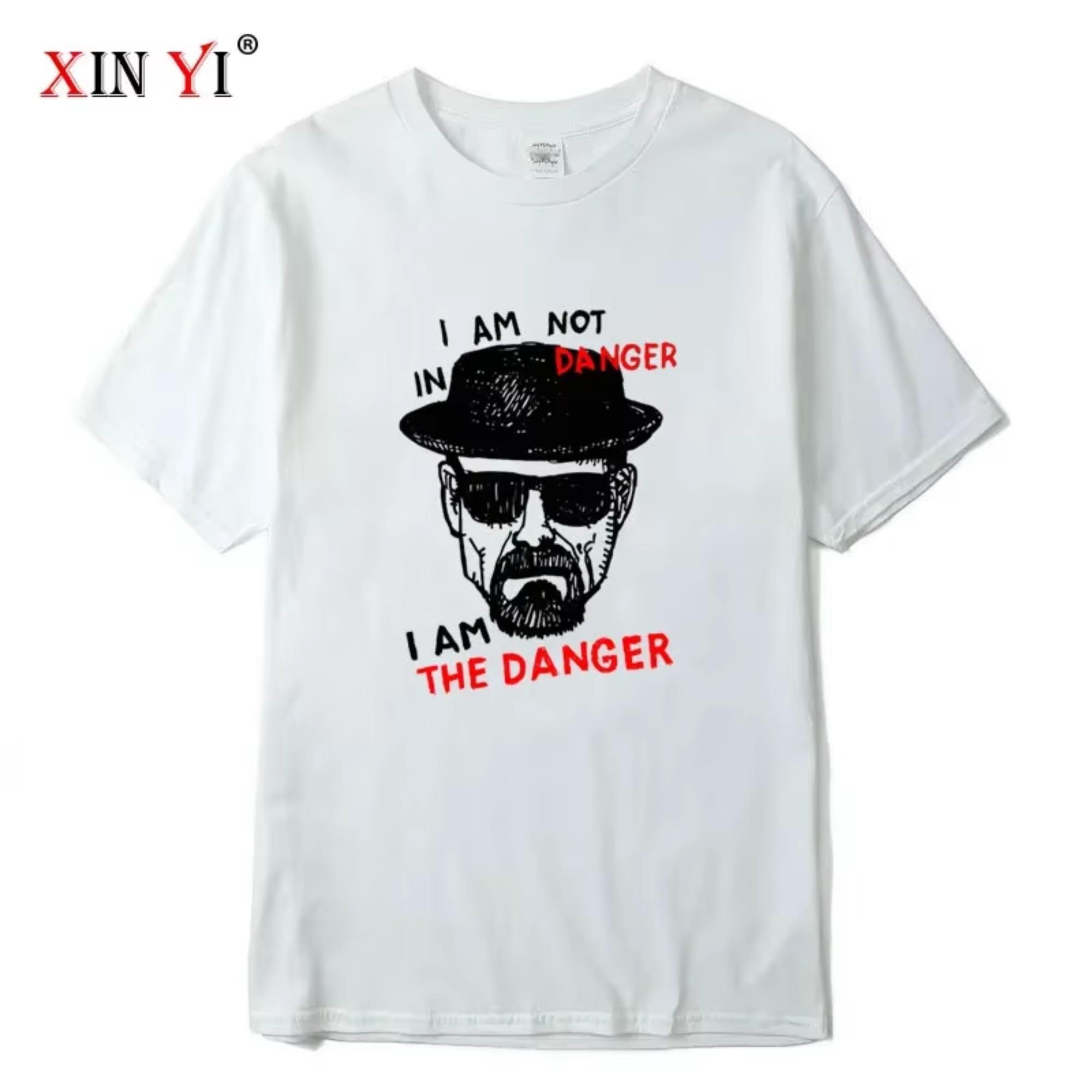 Men s T-shirt Cotton Short Sleeve Breaking Bad Men T-shirt Casual Heisenberg Print Summer T-shirt Loose Fit Fashion Tee 4XL