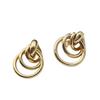 Exaggerated Circular Geometric Multi Layer Twist Earrings Metal Ring Women's Ear Clips No Ear Piercings Earrings