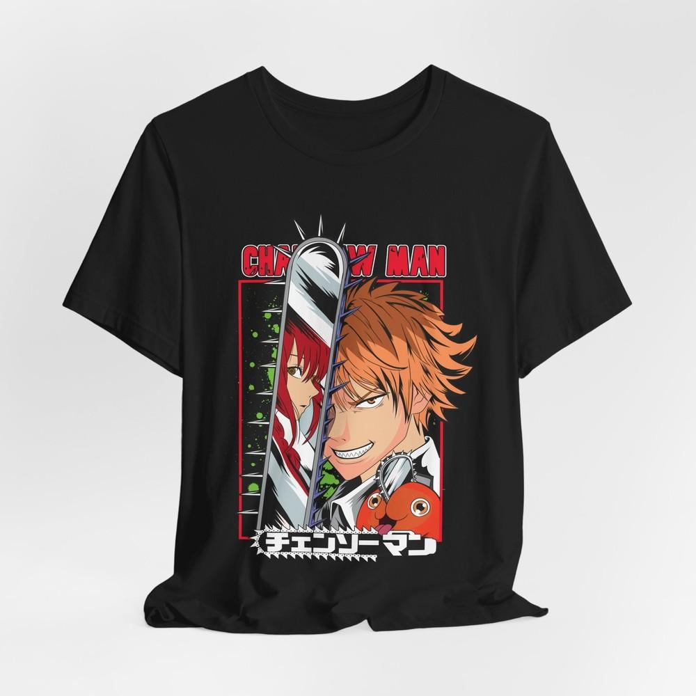 Chainsaw Man Anime T-Shirt Tee Tops, Unisex Graphic T-Shirt, Manga Fan Gift, Japanese Cartoon