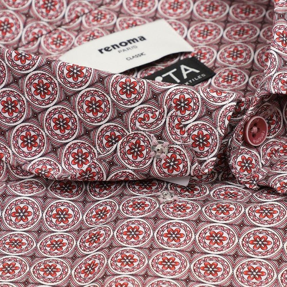Renoma Oriental Print Classic Shirt Rnssg1040 Rd