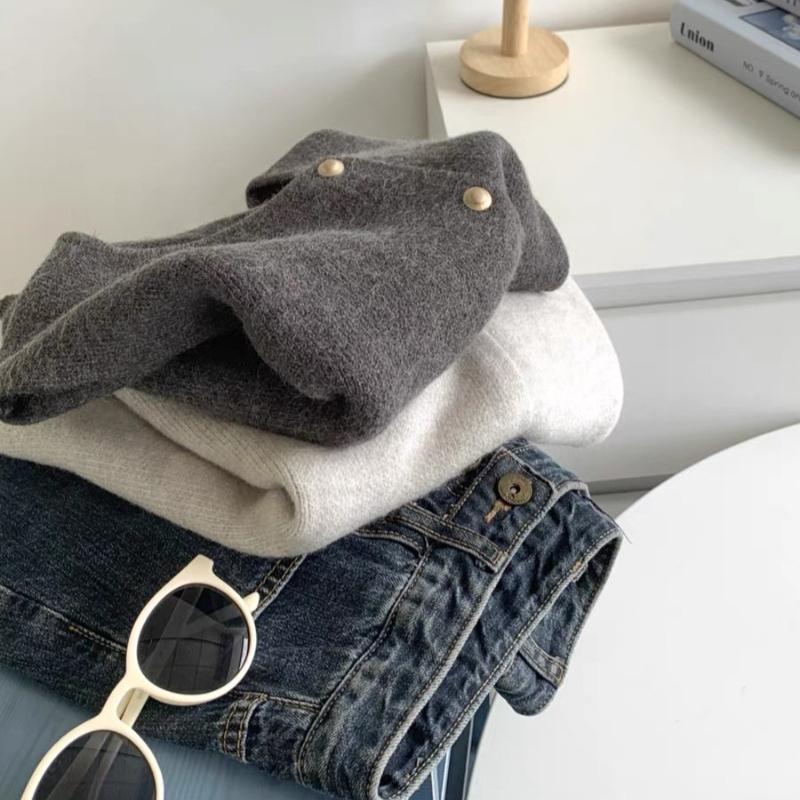 Autumn Sleeveless Round Neck Knitted Sweater Vest Women Fashion Solid Single Breasted Winter Sweaters Vests Ladies Elegant Simple Warm Waistcoat 25851