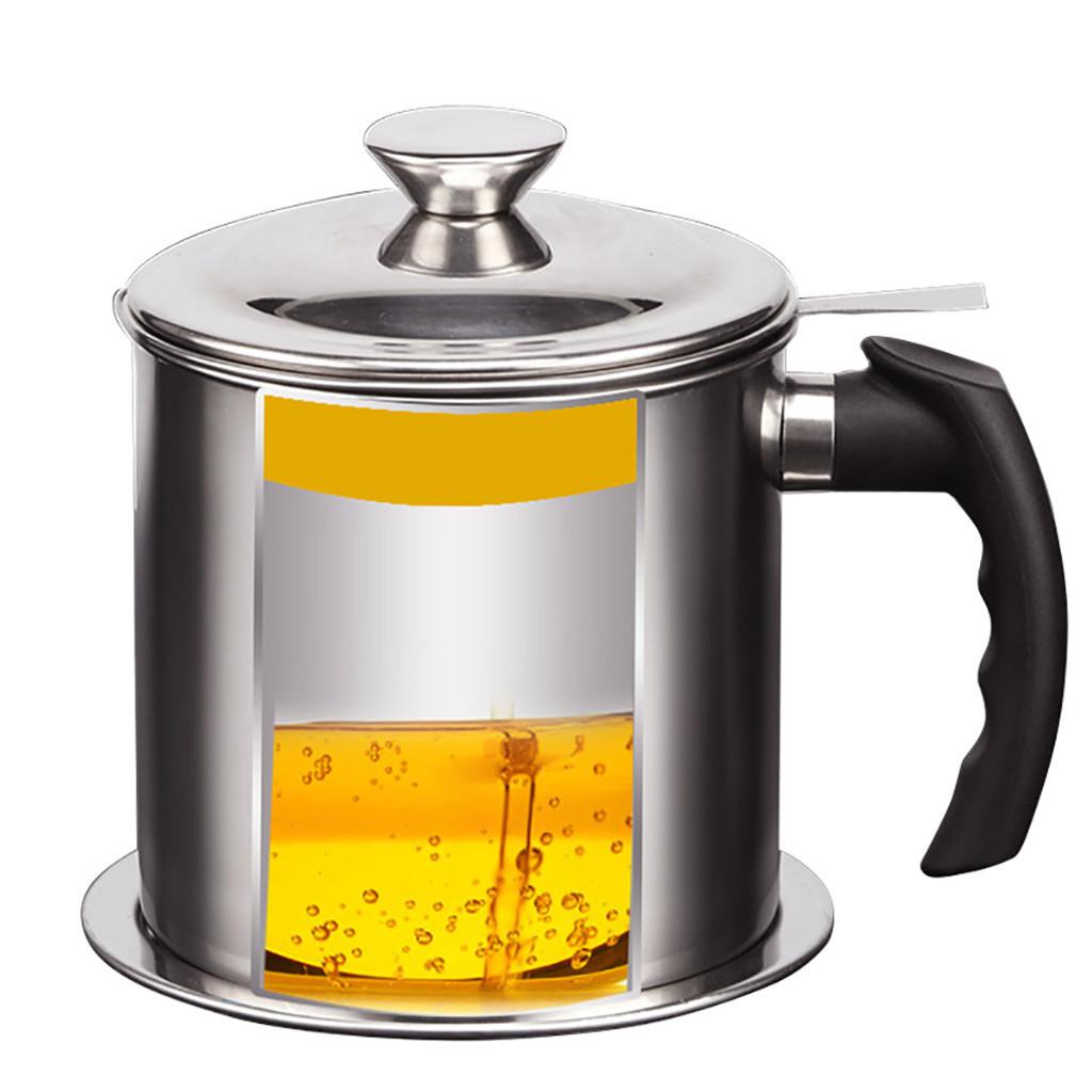 Filter Oil Can Stainless Steel Filter Pot Kitchen Oil Separator Household Oil