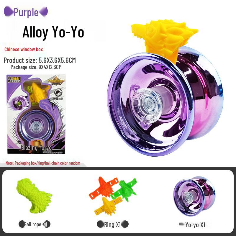 Free Shipping Alloy Yo-Yo: Luminous Competition & Sleep-Supporting Toy for Kids