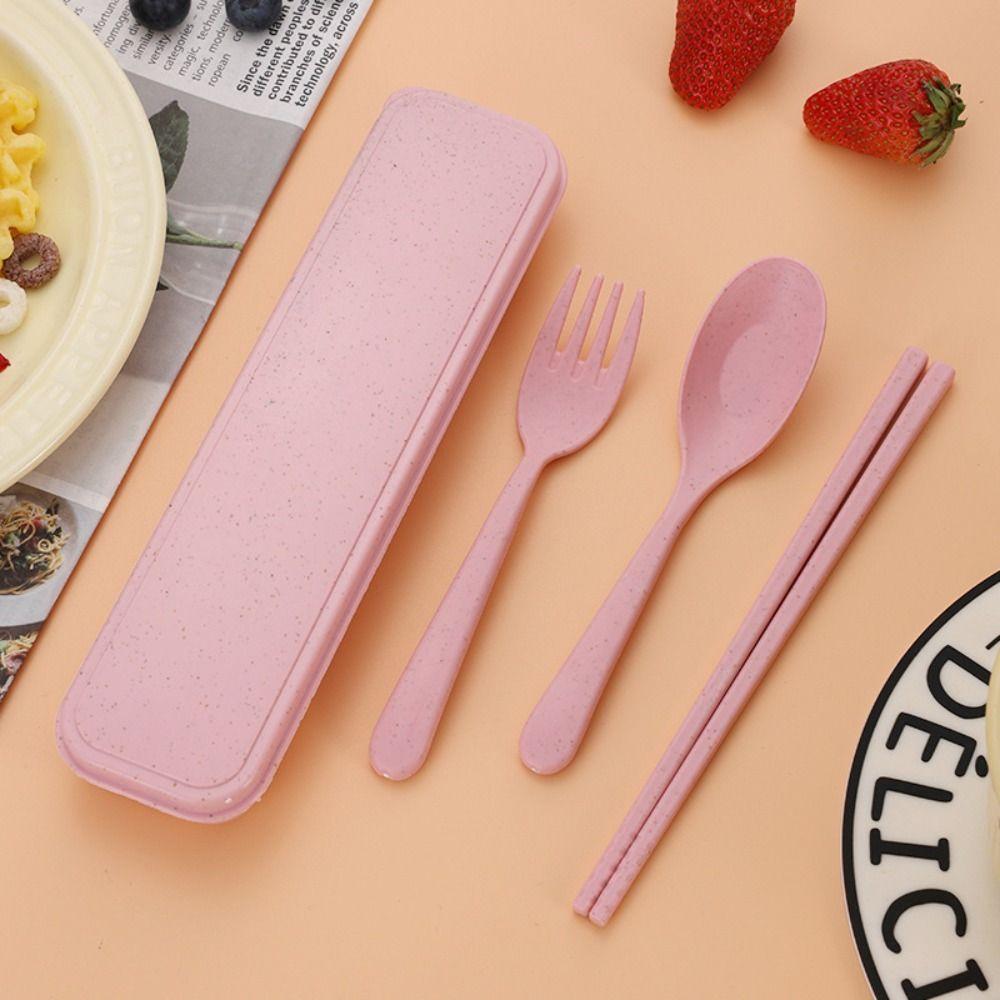 Simplicity Spoon Plastic Fork And Chopsticks Set New Cutlery Set