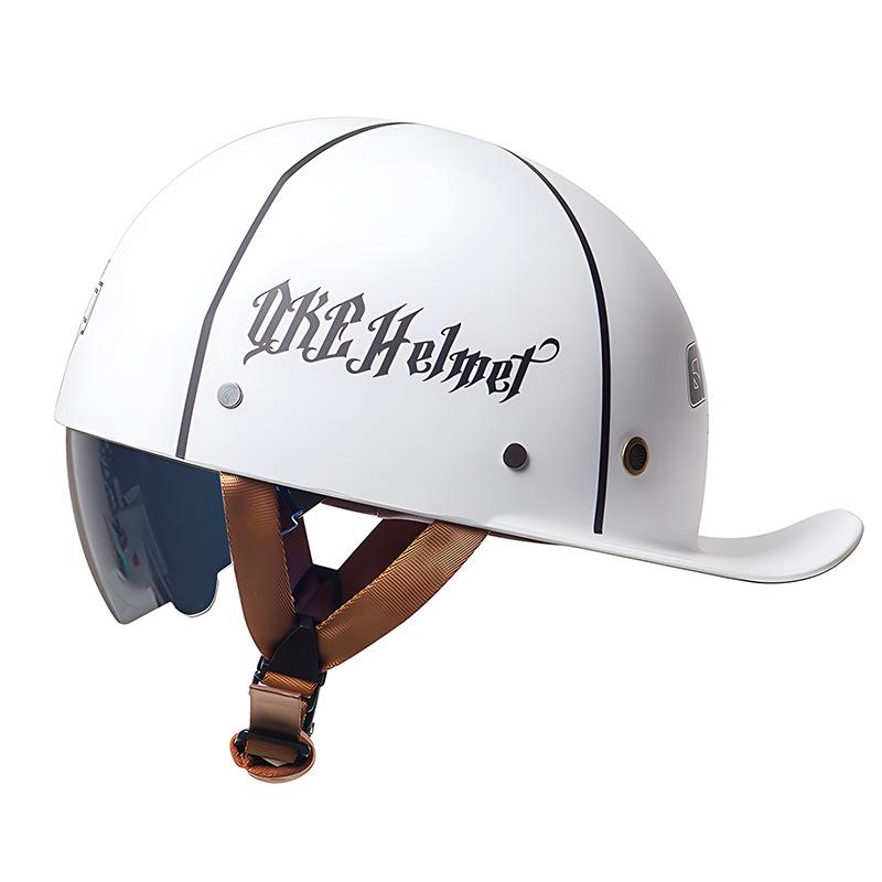 Fashionable Unisex Four-Season Motorcycle Helmet with Sun Protection, Half-Covered Design, Summer-Ready