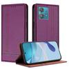 For Motorola Edge 40 Neo 5G Case L-Shaped Grid Pattern Leather Stand Phone Cover with Card Slots