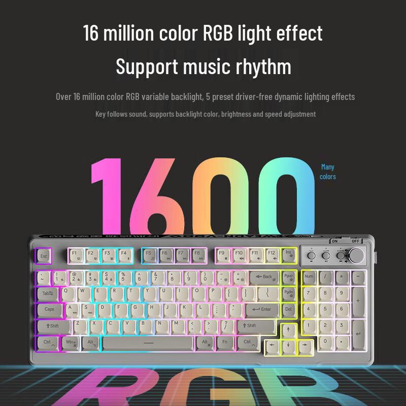 Qianxingzhe V98 Silent Wireless Bluetooth Keyboard