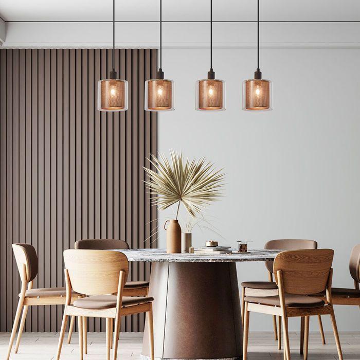 Suspension décorative 4xE14 23W IP20 – Cuivre