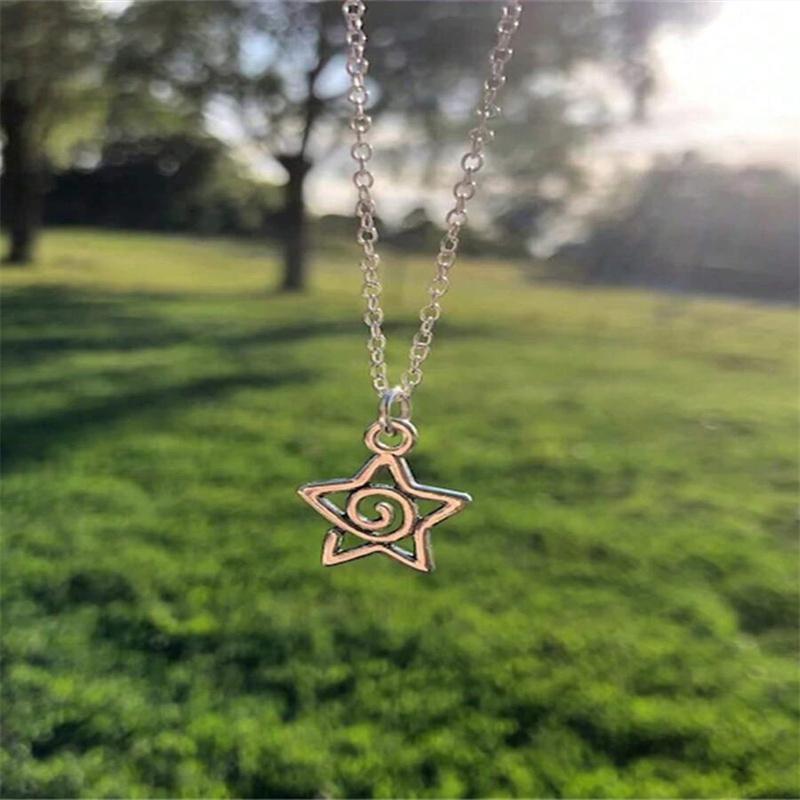 

1 piece Y2k star spiral pendant necklace, suitable for women s daily wear, jewelry gift for friends